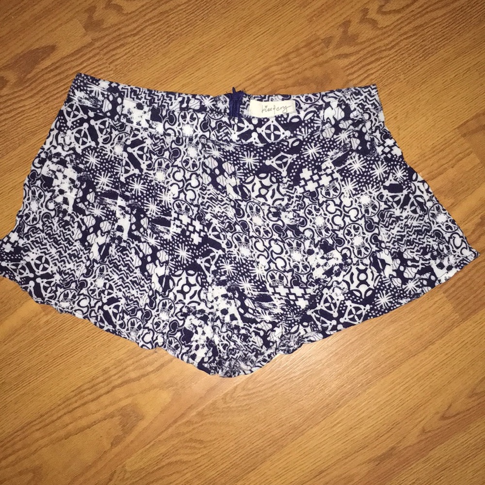 Blue and white shorts